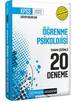 2022 KPSS Eğitim Bilimleri Öğrenme Psikolojisi Tamamı Çözümlü 20 Deneme