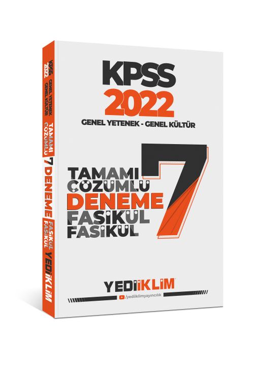 2022 KPSS Genel Yetenek Genel Kültür Tamamı Çözümlü 7 Fasikül Deneme