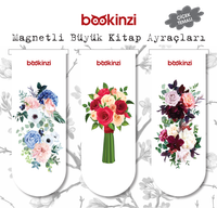 Magnetli Büyük Kitap Ayraç / Çiçek Temalı (3 Adet)