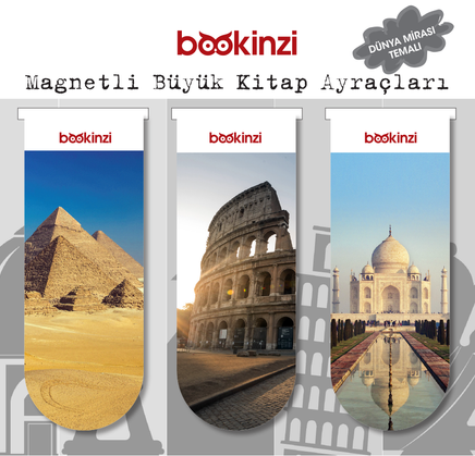 Magnetli Büyük Kitap Ayraç / Dünya Mirası Temalı (3 Adet)