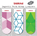 Magnetli Büyük Kitap Ayraç / İllüzyon Temalı (3 Adet)