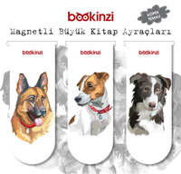 Magnetli Büyük Kitap Ayraç / Köpek Temalı (3 Adet)