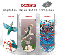 Magnetli Büyük Kitap Ayraç / Kuş Temalı (3 Adet)