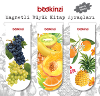 Magnetli Büyük Kitap Ayraç / Meyve Temalı (3 Adet)