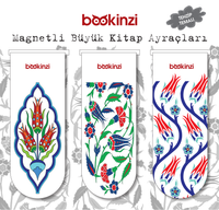 Magnetli Büyük Kitap Ayraç / Tehzip Temalı (3 Adet)