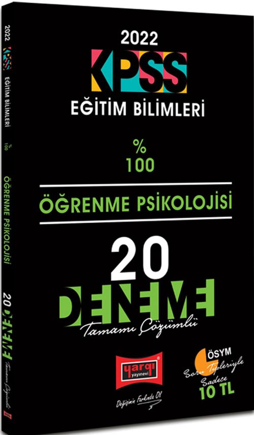 2022 KPSS Eğitim Bilimleri Öğrenme Psikolojisi Tamamı Çözümlü 20 Deneme