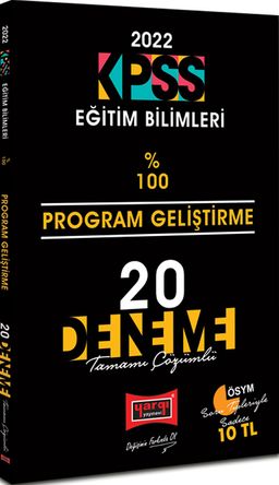 2022 KPSS Eğitim Bilimleri Program Geliştirme Tamamı Çözümlü 20 Deneme