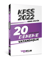 2022 KPSS Genel Kültür Vatandaşlık Tamamı Çözümlü 20 Deneme Sınavı 