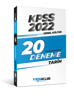 2022 KPSS Genel Kültür Tarih Tamamı Çözümlü 20 Deneme Sınavı 