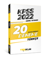 2022 KPSS Genel Yetenek Türkçe Tamamı Çözümlü 20 Deneme Sınavı 