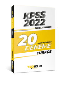 2022 KPSS Genel Yetenek Türkçe Tamamı Çözümlü 20 Deneme Sınavı 