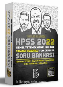 2022 KPSS Genel Yetenek Genel Kültür Tamamı Çözümlü Tüm Dersler Soru Bankası - Ramazan Yetgin
