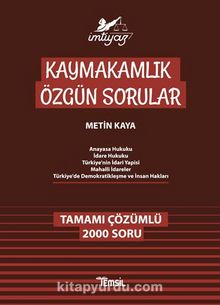 İmtiyaz Kaymakamlık Özgün Sorular - Metin Kaya
