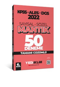 2022 KPSS-ALES-DGS Sayısal Sözel Mantık Tamamı Çözümlü 50 Deneme 