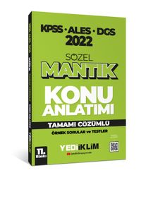2022 KPSS-ALES-DGS Sözel Mantık Konu Anlatımı 