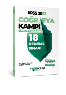 2022 KPSS Coğrafya Kampı Tamamı Çözümlü 18 Deneme Sınavı - Kolektif