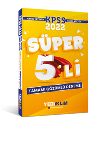 2022 KPSS Genel Yetenek Genel Kültür Tamamı Çözümlü Süper 5'li Deneme