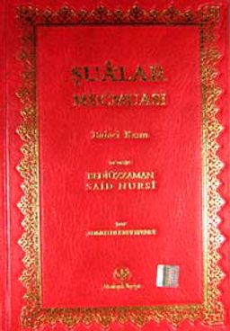 Şua'lar Mecmuası Birinci Kısım (Orta Boy Yaldızlı 2 Renkli Osmanlıca)