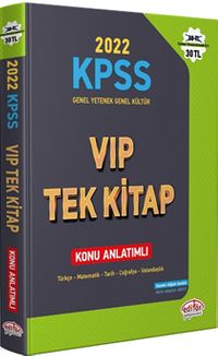 2022 KPSS Genel Yetenek Genel Kültür Vıp Tek Kitap Konu Anlatımlı 