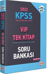 2022 KPSS Genel Yetenek Genel Kültür Vıp Tek Kitap Soru Bankası