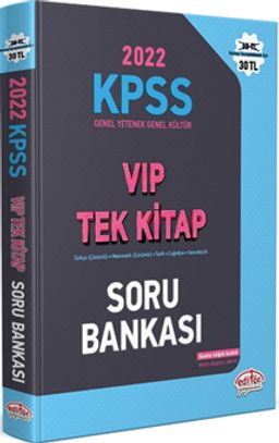 2022 KPSS Genel Yetenek Genel Kültür Vıp Tek Kitap Soru Bankası