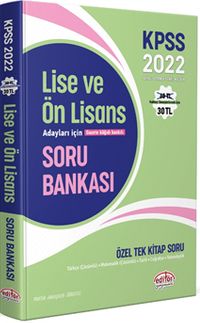 2022 KPSS Lise ve Ön Lisans Adayları İçin Özel Tek Kitap  Soru Bankası 