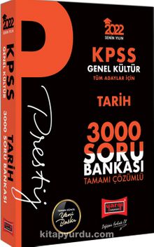 2022 KPSS Genel Kültür Tarih Prestij Seri Tamamı Çözümlü 3000 Soru Bankası - Kolektif