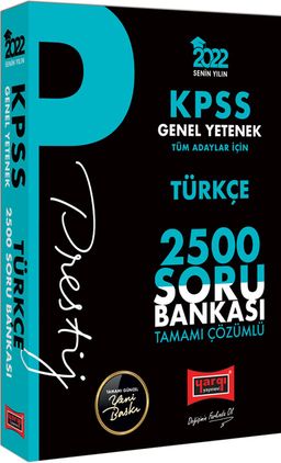 2022 KPSS Genel Yetenek Türkçe Prestij Seri Tamamı Çözümlü 2500 Soru Bankası