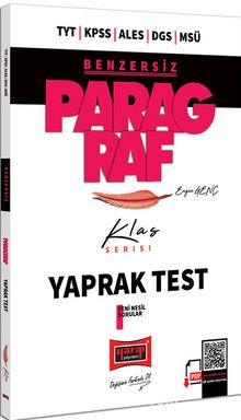 TYT KPSS ALES DGS MSÜ Benzersiz Paragraf Klas Serisi Tamamı Çözümlü Yaprak Test - Engin Genç