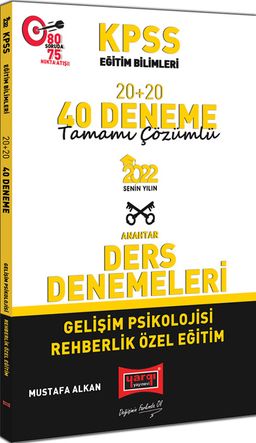 2022 KPSS Eğitim Bilimleri Gelişim Psikolojisi Rehberlik Özel Eğitim Tamamı Çözümlü 20+20 40 Deneme