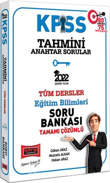 2022 KPSS Eğitim Bilimleri Tahmini Anahtar Sorular Tamamı Çözümlü Tüm Dersler Soru Bankası - Kolektif