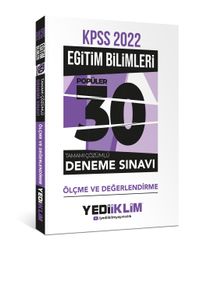 2022 KPSS Eğitim Bilimleri Ölçme ve Değerlendirme Tamamı Çözümlü 30 Popüler Deneme 