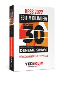 2022 KPSS Eğitim Bilimleri Öğretim Yöntem ve Teknikleri Tamamı Çözümlü 30 Popüler Deneme 
