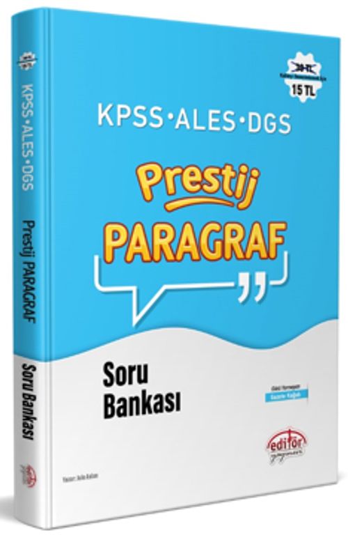 KPSS - ALES - DGS Prestij Paragraf Soru Bankası 