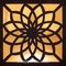 Full Frame Duvar Sanatları - Pleksi Altın Venge Ayna - Lotus Çiçeği (FF-DS260)