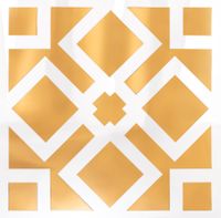 Full Frame Duvar Sanatları - Pleksi Altın Gümüş Ayna - Kilim Desen (FF-DS258)