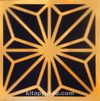 Full Frame Duvar Sanatları - Pleksi Altın Siyah Ayna - Yıldız (FF-DS257)
