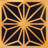 Full Frame Duvar Sanatları - Pleksi Altın Siyah Ayna - Yıldız (FF-DS257)