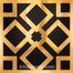 Full Frame Duvar Sanatları - Pleksi Altın Siyah Ayna - Kilim Deseni (FF-DS251)