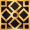Full Frame Duvar Sanatları - Pleksi Altın Siyah Ayna - Kilim Deseni (FF-DS251)