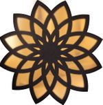 Full Frame Duvar Sanatları - Pleksi Altın Ayna - Lotus Çiçeği (FF-DS249)