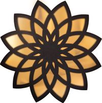 Full Frame Duvar Sanatları - Pleksi Altın Ayna - Lotus Çiçeği (FF-DS249)