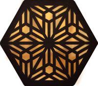 Full Frame Duvar Sanatları - Pleksi Altın Ayna - Kartanesi Altıgen (FF-DS246)