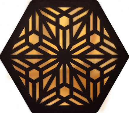 Full Frame Duvar Sanatları - Pleksi Altın Ayna - Kartanesi Altıgen (FF-DS246)