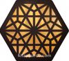 Full Frame Duvar Sanatları - Pleksi Altın Ayna - Altıgen Selçuklu Desen (FF-DS245)