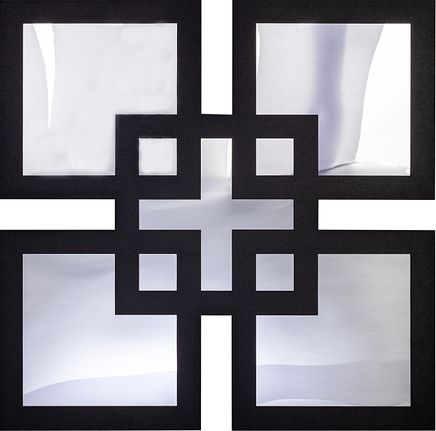 Full Frame Duvar Sanatları - Pleksi Gümüş Ayna - Dokuz Kare (FF-DS263)