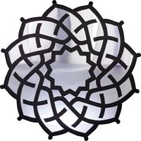 Full Frame Duvar Sanatları - Pleksi Gümüş Ayna - Tezhip Yıldızı (FF-DS264)