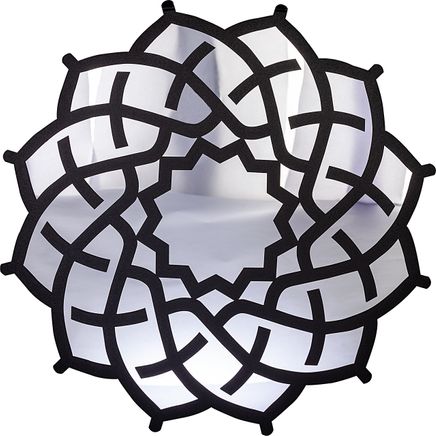 Full Frame Duvar Sanatları - Pleksi Gümüş Ayna - Tezhip Yıldızı (FF-DS264)