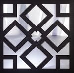 Full Frame Duvar Sanatları - Pleksi Gümüş Ayna - Kilim Deseni (FF-DS277)