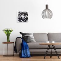 Full Frame Duvar Sanatları - Pleksi Gümüş Siyah Ayna - Yıldız (FF-DS275)